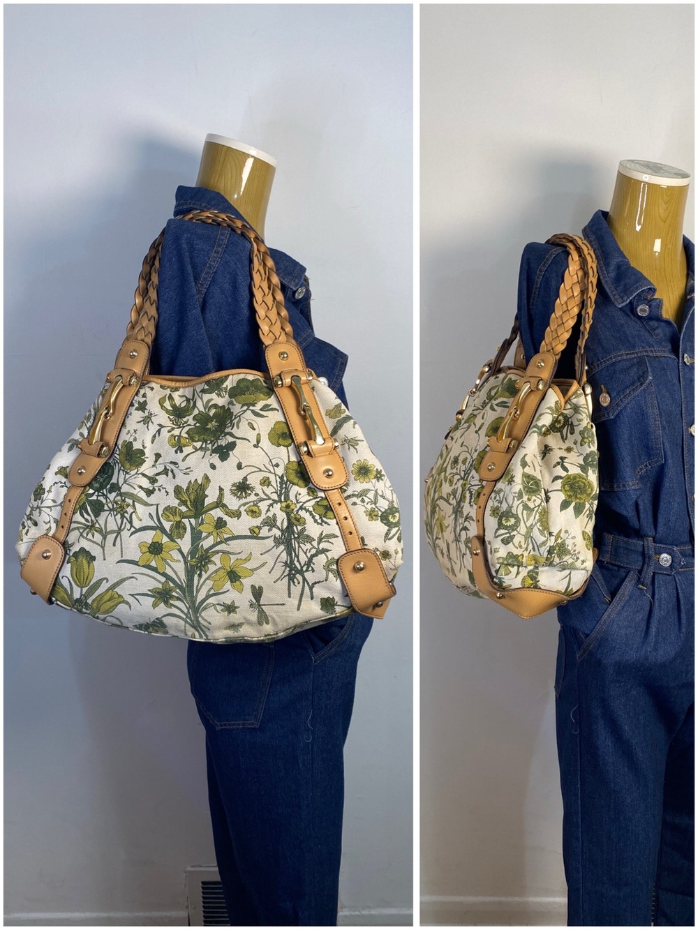 ✨️GUCCI GG Canvas Flora Pelham Shoulder Bag